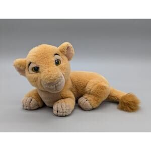 Vintage Disney World Parks Nala Baby Cub Plush Lion King Laying Down 10”